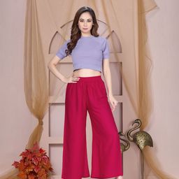 Vivika Women Flared Palazzos-image-87