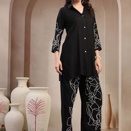 Stylum Embroidered Shirt & Trousers Co-Ord Set-image-40