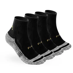 FRIDO Men Pack of 4 Short Ankle Cushion Socks-image-23