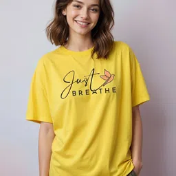 SMARTEES Typography Printed Cotton Oversized T-shirt-image-44