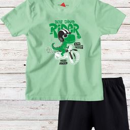 TRIANGLETEES Unisex Kids Printed T-shirt with Shorts-image-23