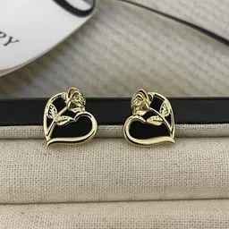 FIMBUL Gold-Plated Heart Shaped Studs-21