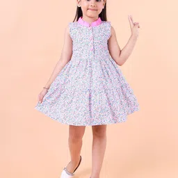 PINK MERMAID Print Fit & Flare Dress-48