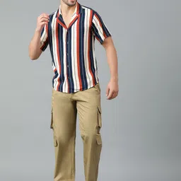Stylecast X Kotty Men Modern Multi Stripes Striped Relaxed Fit Casual Shirt-image-88