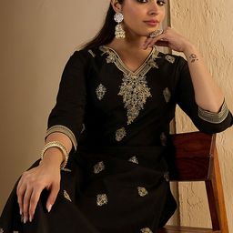 Indo Era Embroidered Tunic With Trousers Co-Ords-picture-33