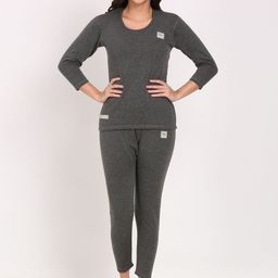 OOSHIN UK Round Neck Cotton Thermal Set-image-89