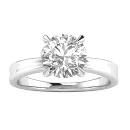 AJRETAIL Silver Studded 1 Carat Finger Ring Diamond-image-70