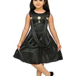 CHANDRIKA Satin Chandrika Girls Knee Length Party Dress-picture-0