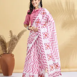 RACHNA Chevron Printed Ready to Wear Saree-picture-25