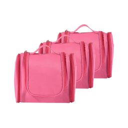 Aura Pink Set of 3 Regular Makeup Organiser Organisers-13