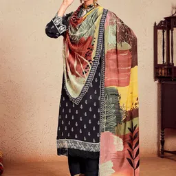 Anouk Women Floral Printed Regular Thread Work Kurta with Trousers & Dupatta-image-76