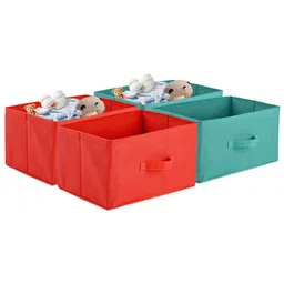 Kuber Industries Red & Green 4 Pieces Drawer Organisers-12