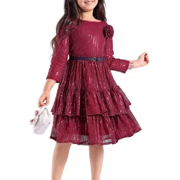 Hola Bonita Print Net Fit & Flare Dress-image-58