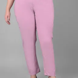 Comfort Lady Women Plus Size Solid Mid-Rise Casual Regular Trouser-image-64
