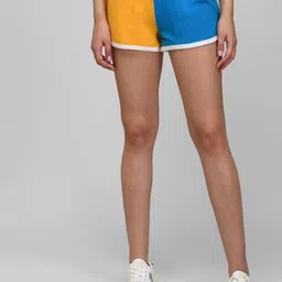 Kotty Women Colourblocked Yoga Sports Shorts with Technology-image-92