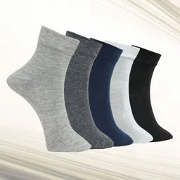 MJE Pack Of 5 Moisture-Wicking Ankle-Length Socks-image-99