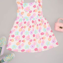 Pantaloons Junior Print Flutter Sleeve Fit & Flare Dress-image-44