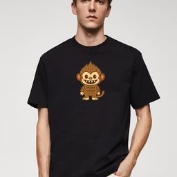 MISCHIEF MONKEY Men Graphic Printed Round Neck Pure Cotton T-shirt-picture-8