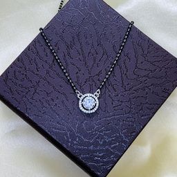 Wynona Silver-Plated Artificial Stones and Beads Mangalsutra-image-48