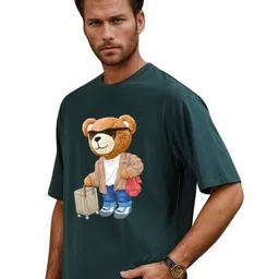BLUEFICUS Graphic Printed Round Neck Bio Finish Slim Fit T-shirt-image-40
