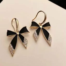 kazare Gold-Plated Artificial Stones Studded Contemporary Drop Earrings-16