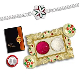 DeoDap Multi Pooja Thali Rakhi Gift Set-image-70