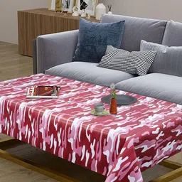 LooMantha Rust Geometric Printed Waterproof Plastic 4-Seater Table Cover-21