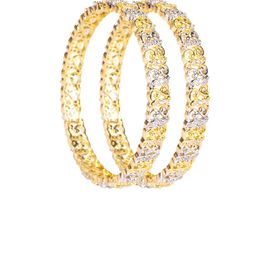 Zevarly Set Of 2 Gold Plated AD-Studded Bangles image 4