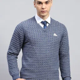 Monte Carlo Men Checked Woollen Pullover image 1