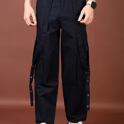 LIMEROAD Men Mid-Rise Cargos Trousers-image-53