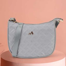 Metro Colourblocked Half Moon Sling Bag With Quilted-4