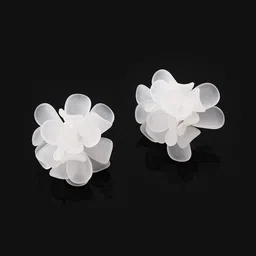 VAGHBHATT Rhodium-Plated Floral Shaped Studs-7
