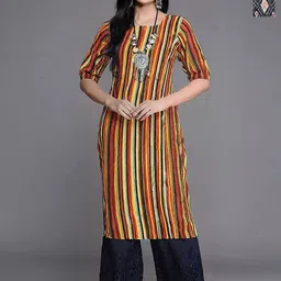 Anouk Rustic Women Pack of 2 Ethnic Motifs Printed Pure Crepe Straight Kurta-image-59