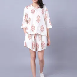 Valles365 by S.C. Printed Shirt & Shorts Co-Ord Set-picture-45
