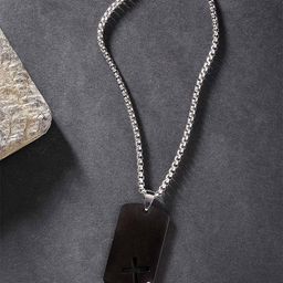 The Roadster Lifestyle Co Silver-Plated Stainless Steel Pendant With Chain-image-103