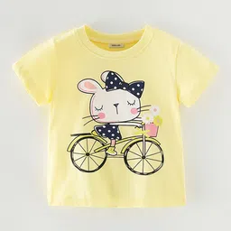 INCLUD Girls Graphic Printed Round Neck Regular Fit Casual T-Shirt-image-76