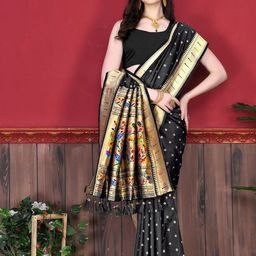 AVANTIKA FASHION Woven Design Zari Pure Silk Banarasi Saree-image-63