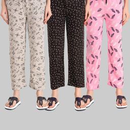 TRENDY WORLD Pack of 3 Printed Pyjamas-image-78