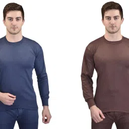 Kevat Gems JBI OSWAL Men'sBlended BodyWarmer Upper Top Thermal (Blue::Brown) Men Top Thermal-image-16