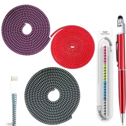 DECRONICS Charger Cable Protector Data Cable Charging Cord Cover Combo Set of 5 Items Cable Protector-image-44