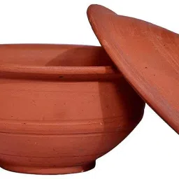 Organic Terracotta Clay Pot Dahi MItti Handi/Curd Bowl with Lid Cook and Serve Casserole-image-44