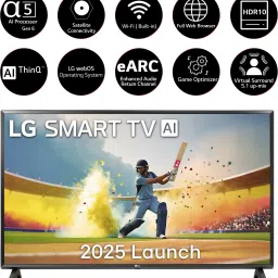 lg 80 cm (32 inch) HD Ready LED Smart WebOS TV 2025 Edition with | Alpha5 Gen 6 AI Processor | 100+ Free Channels | AI Functions | HDR 10 | Magic Remote Compatible | 60Hz Refresh Rate | Satellite Connectivity | Wi-Fi (Built-In) image 2