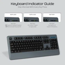 Archer Tech Lab Keyboard & Mouse Combo 104 Keys, 3-Button, Membrane Switch & Multimedia key Wireless Standard Desktop Keyboard Compatible with Desktop, Laptop, Mac image 2