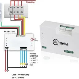 Howell WiFi 3+1 Node Switch Compatible with Alexa, Google Assistant & Siri image 3