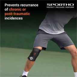 Nivia Basic Knee Patella Support, Knee Support for Men & Women, Knee Cap, Knee Wrap, Knee Pain Relief,Comfort & Adjustable with Velcro, Made of Neoprene Free Size(Black) image 4