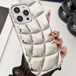 Luxury Kase LK142 Electroplated curved plaid Protective iPhone 14 Pro Max Back Case-image-37