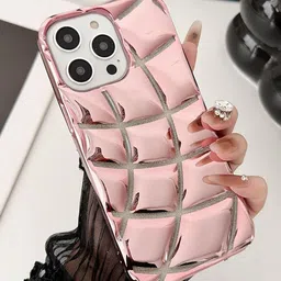Luxury Kase LK142 Electroplated curved plaid Protective iPhone 15 Pro Max Back Case-image-33