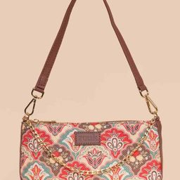 ZOUK Floral Printed Structured Baguette Bag Handbags image 1