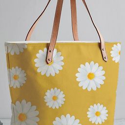 STYBUZZ Yellow Floral Printed Shopper Tote Bag-17