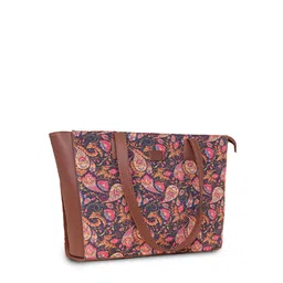 ZOUK Paisley Printed Structured Tote Bag image 3